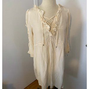 High Brand Silk Cream Tunic Dress Size Small